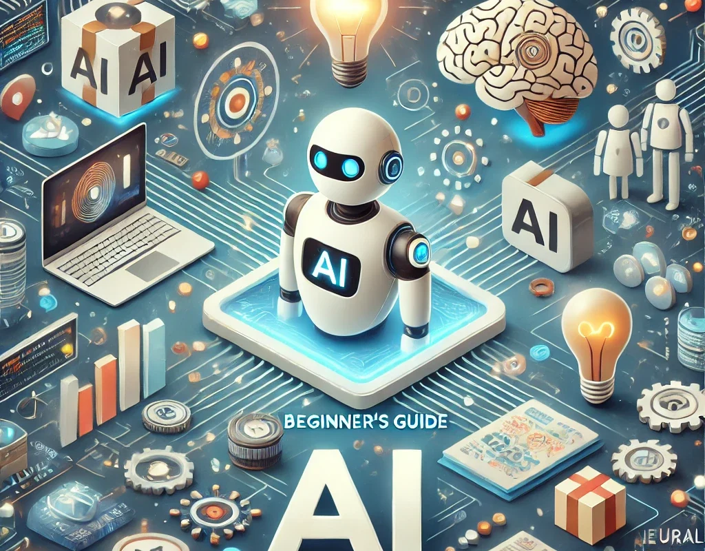 Artificial Intelligence for Beginners guide with tips on AI basics, tools, and applications