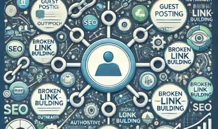 Effective link-building strategies for SEO techniques illustration