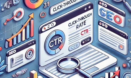 Illustration showing how to improve click-through rate (CTR) with SEO best practices.