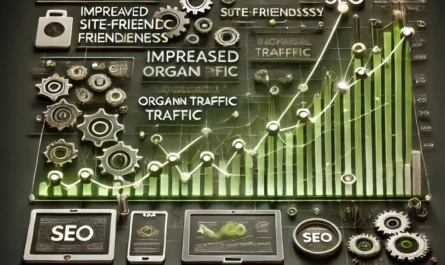 Website performance chart showcasing increased organic traffic through technical SEO improvements