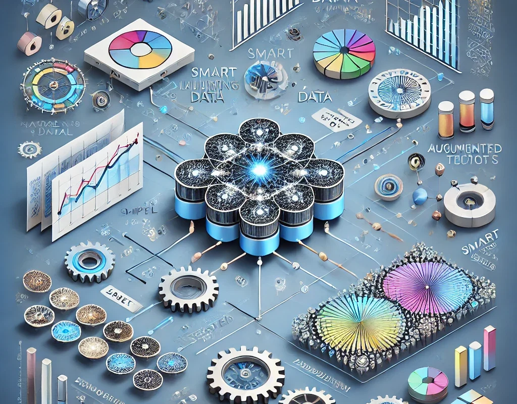 Visual representation of machine learning model training with limited data and smart augmentation techniques